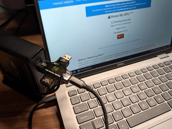 Testing wattage with Laptop