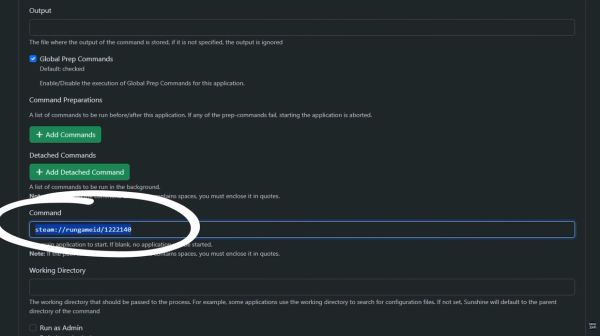 Adding Game Command Path