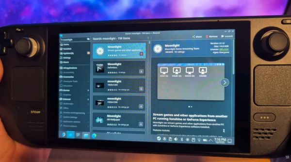 Moonlight on Steam Deck Discover Store